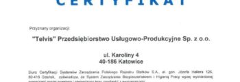 System zarządzania ISO 18001